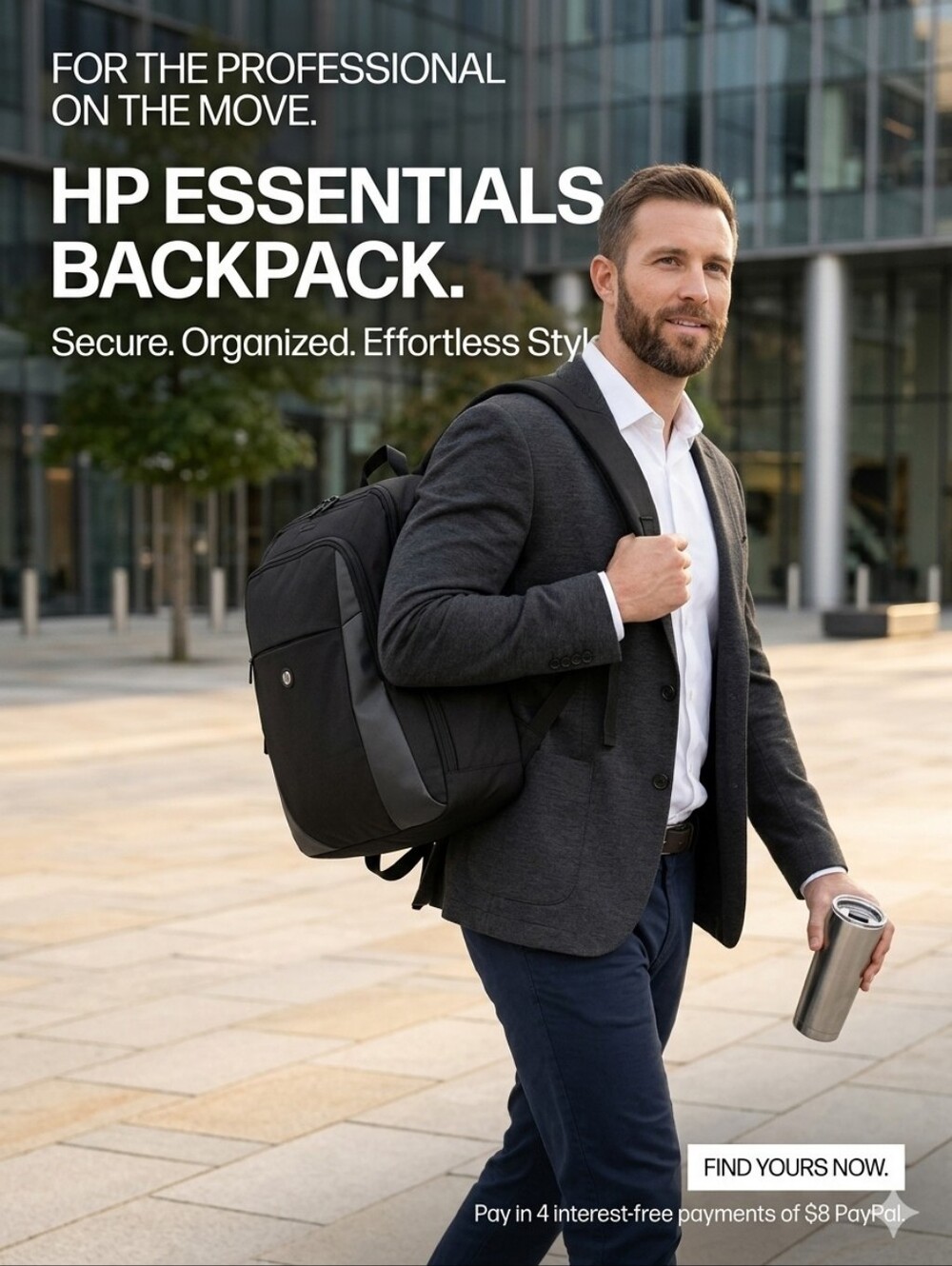 😺HP Essentials Laptop Carry Case Backpack in Black